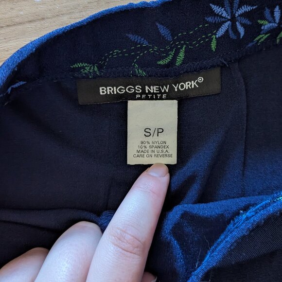 Briggs New York Blue Floral Maxi Skirt, SP - Picture 3 of 5